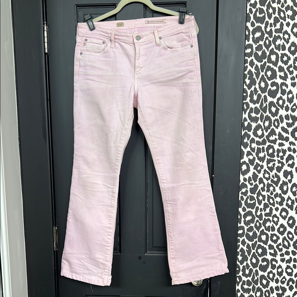 Ag Adriano Goldschmied Angel Stretch Bootcut Jeans Light Pink | Size 31